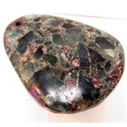 6818 - 95.0 CT RAINBOW FLUORITE & PYRITE PENDANT