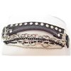 Image 1 : 7414 - LEATHER STRAP RIVET CHAIN BRACELET