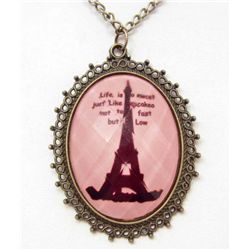 7355 - EIFFEL TOWER RHINESTONE PENDANT W/ CHAIN