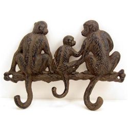 6198 - CAST IRON MONKEYS HANGER