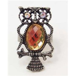 6968 - RHINESTONE OWL RING