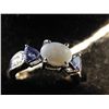 Image 3 : RING - 14K GOLD 1.73 CARAT OPAL & TANZANITE  - COCKTAIL DESIGN - CRETIFICATE INCLUDED - $3297.64