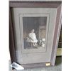 Image 1 : VINTAGE FRAMED PICTURE - LITTLE GIRL SITTING - DURYSA