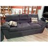 Image 2 : SOFA - COCOLATE CORDUROY UPHOLSTERED WITH ACCENT PILLOWS - NEW