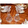 Image 1 : PINWHEEL CRYSTAL CANDLE HOLDERS - 2 TOTAL