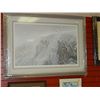 Image 1 : FRAMED LIMITED EDITON PRINT "ARCTIC CLIFF - WHITE WOLVES" - ROBERT BATEMAN