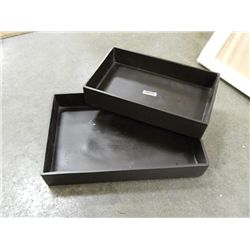 LARGE PILE OF RESIN PLANT POT SET/TRAYS 2 PC PER SET - APPROX 14 SETS