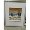 Image 1 : FRAMED PICTURE - NEEDLE POINT - SUNSET