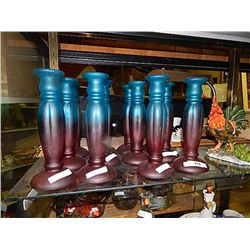 TAPER VASES - ART GLASS - 12 PER LOT