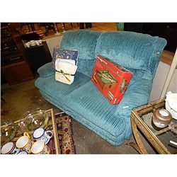 RECLINING LOVE SEAT - BLUE