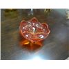 Image 1 : ART GLASS - ORANGE GLASS ON PEDESTAL