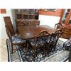 Image 1 : KNECHTEL MAHOGANY DINING ROOM SET - TABLE W/LEAF & 6 SHEILDBACK CHAIRS