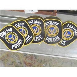 PORTLAND OREGON POLICE BADGES - 5 TOTAL