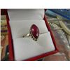 Image 1 : RING - NEW STERLIING SILVER GENUINE RUBY