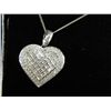 Image 1 : DIAMOND STUDDED .925 HEART ON .925 SILVER CHAIN