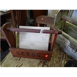 RUSTIC WOOD SEED BOX - SMALL & CONTENTS