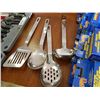 Image 1 : LOT OF STAINLESS STEEL SERVING SPOONS ETC - 4PC