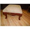 Image 1 : ELEGANT PADDED OTTOMAN W/ CHERRY LEGS - NEW