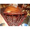 Image 1 : NESTING TABLES - INLAID - 3PC - CARVED LEGS