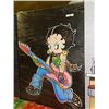 Image 1 : OIL ON CANVASS TRANSFER PRINT - BETTY BOOP IN THE LITTLE WHITE DRESS