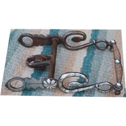 Fleming silver inlaid snake pattern bit