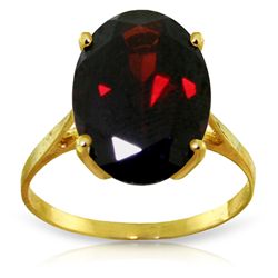 14k Yellow Gold 6.0ct Oval Garnet Ring