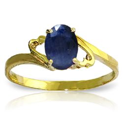 14k Yellow Gold 1.0ct Sapphire Swirl Ring