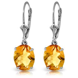 14k Solid Gold 6.25ct Citrine Earrings