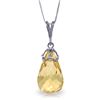Image 1 : 14k Solid Gold 7.0ct Briolette Citrine Necklace