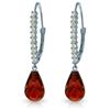 Image 1 : 14k Solid Gold 4.50ct Garnet & Diamond Earrings