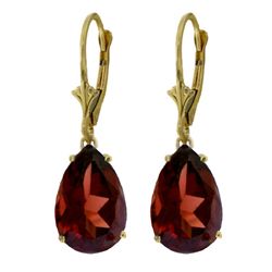 14k Yellow Gold 10.0ct Garnet Earrings