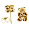 Image 1 : 14k Yellow Gold 1.15ct Citrine Flower Earrings