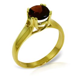 14K YELLOW GOLD 1.10ct GARNET SOLITAIRE RING