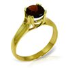 Image 1 : 14K YELLOW GOLD 1.10ct GARNET SOLITAIRE RING