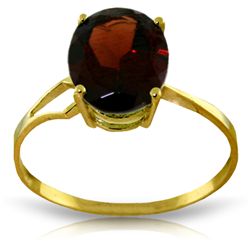 14k Yellow Gold 2.20ct Oval Garnet Ring