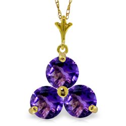 14k Yellow Gold 0.75ct Amethyst Necklace