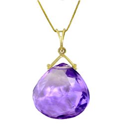 8.50ct Amethyst Necklace in 14k Yellow Gold