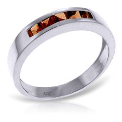 14K White Gold .60ct Princess Garnet Ring