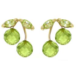 14k Gold Peridot Petite Earrings