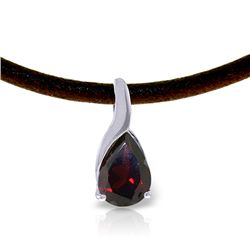 14K White Gold 4.7ct Garnet & Diamond Necklace