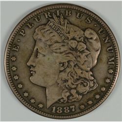 1887-S MORGAN DOLLAR VF/XF