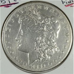1889-CC MORGAN DOLLAR VF+