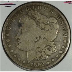1892-S MORGAN DOLLAR VG