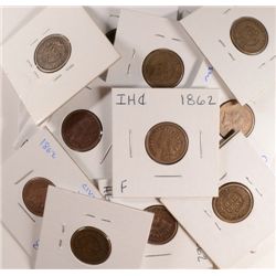 20-1862 INDIAN HEAD CENTS AVG CIRC