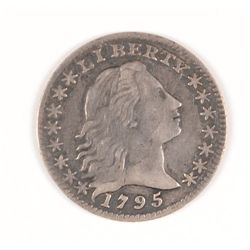 1795 HALF DIME, XF  RARE TYPE COIN, REALLY NICE HAIR DETAIL!