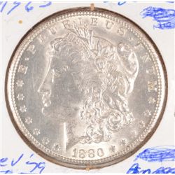 1880-CC REVERSE OF 1879 MORGAN SILVER DOLLAR, MS-63