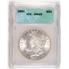 Image 1 : 1881 MORGAN SILVER DOLLAR, ICG MS-65 GEM BLAST WHITE