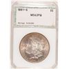 Image 1 : 1881-S MORGAN SILVER DOLLAR, PCI GREEN LABEL, MS-63 PQ