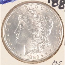 1882 MORGAN SILVER DOLLAR, MS-63