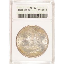 1883-CC MORGAN SILVER DOLLAR, ANACS MS-62